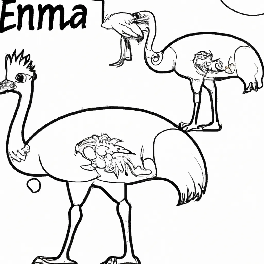 desenhos ema comum imprimir colorir 9