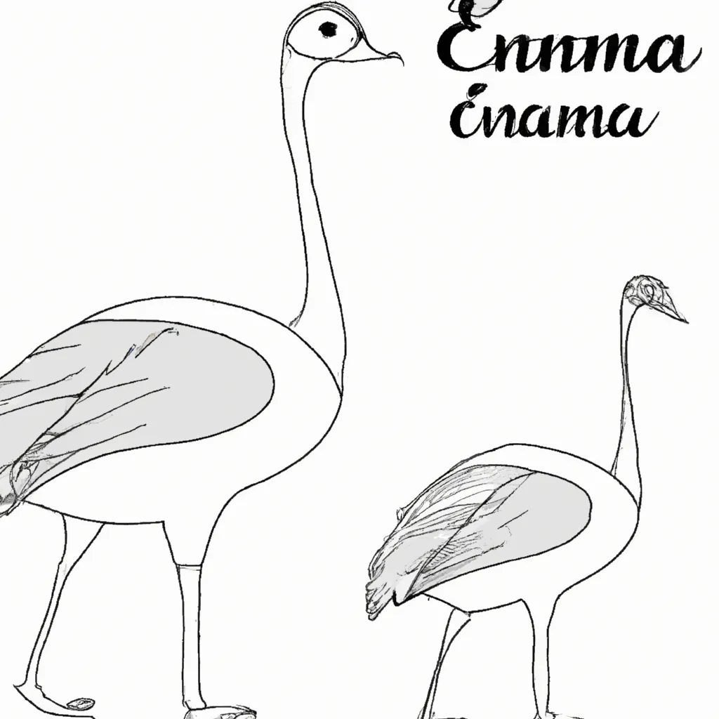 desenhos ema comum imprimir colorir 10
