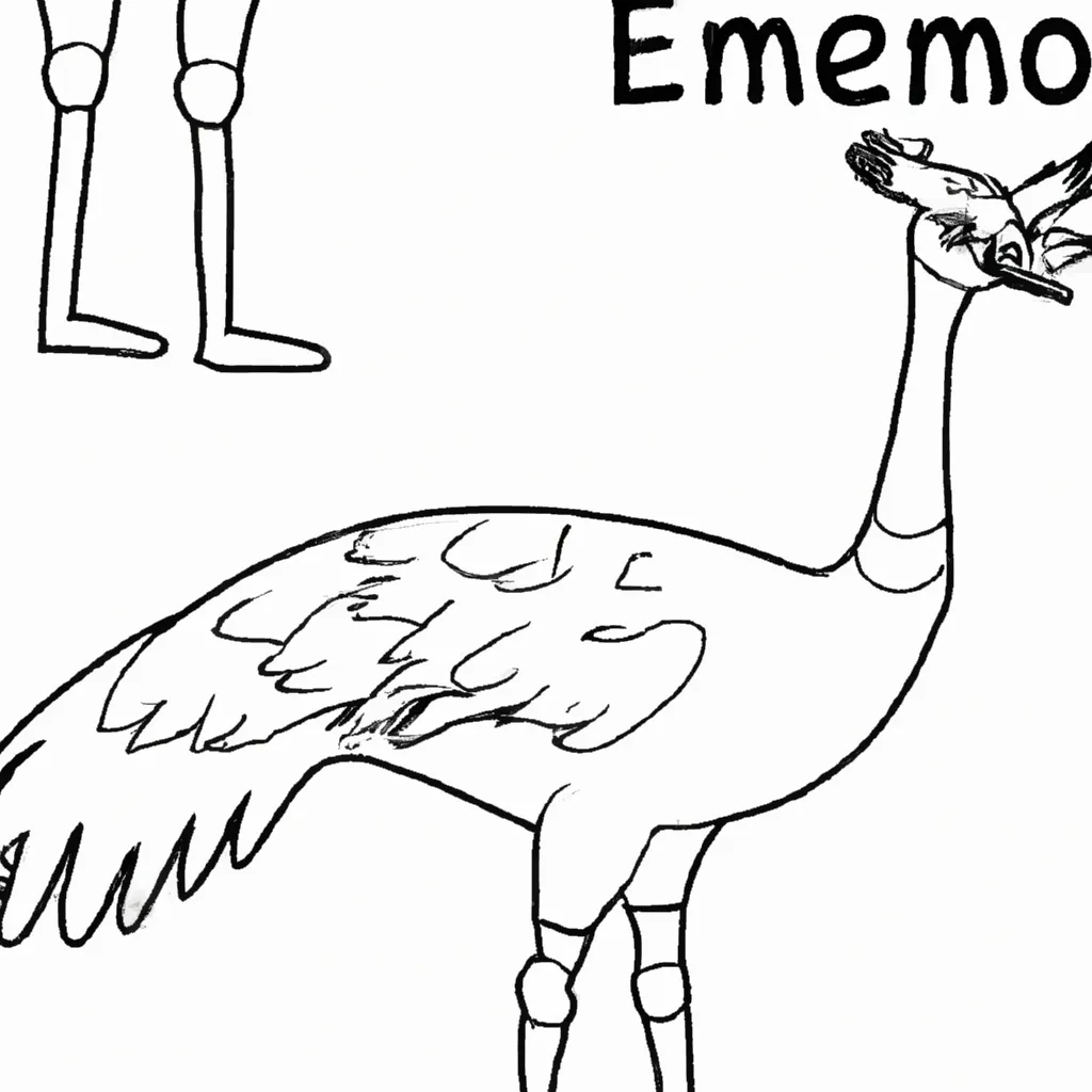 desenhos ema comum imprimir colorir 13