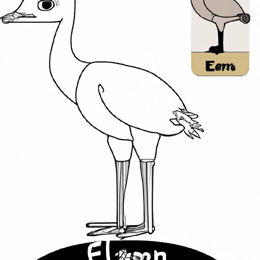 desenhos ema comum imprimir colorir 14