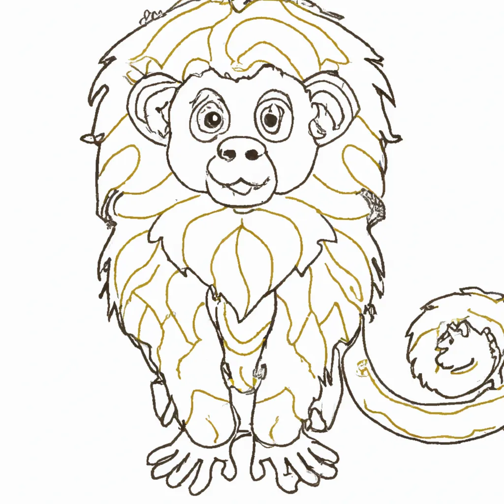 desenhos mico leao dourado imprimir colorir 2