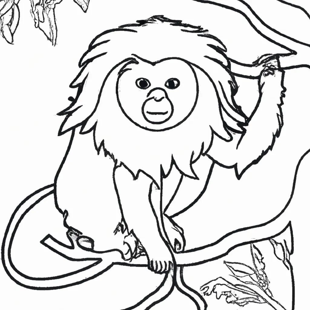 desenhos mico leao dourado imprimir colorir 13