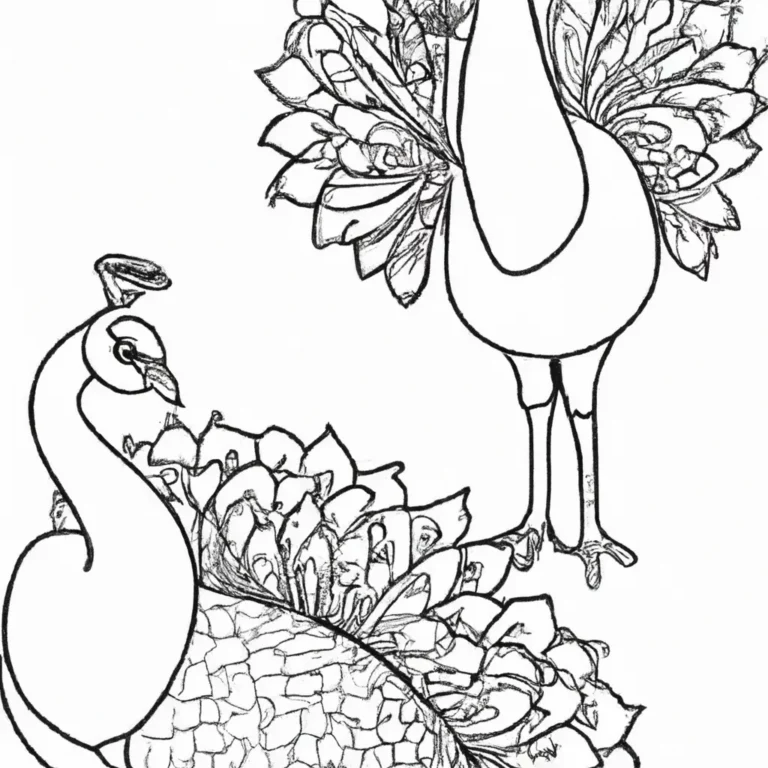 desenhos pavoes reais imprimir colorir