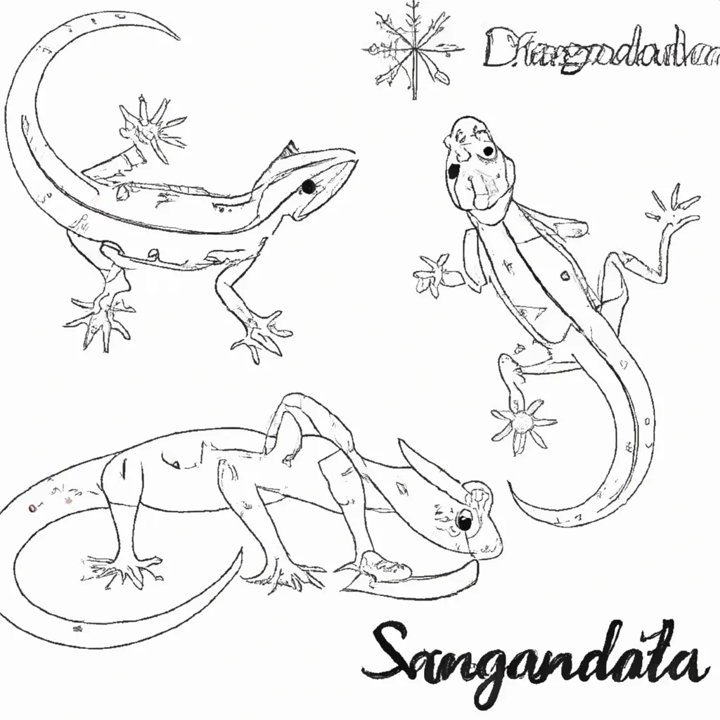 desenhos salamandras fogo imprimir colorir 14