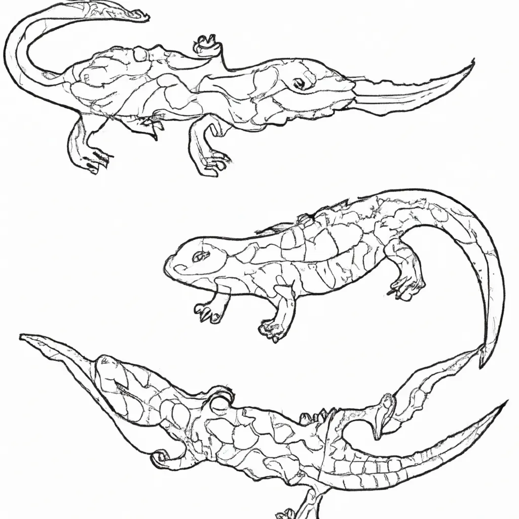 desenhos salamandras fogo imprimir colorir 16