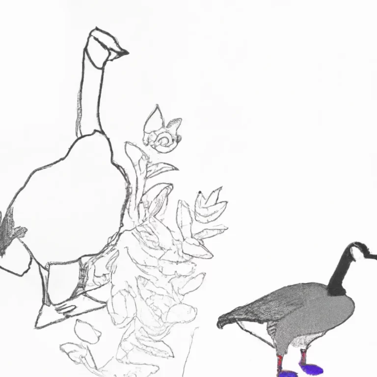 desenhos gansos do canada imprimir colorir
