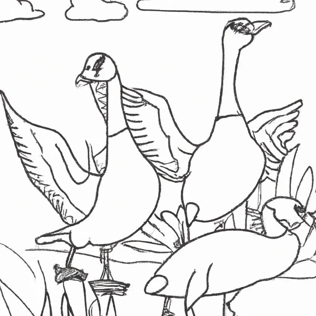 desenhos gansos do canada imprimir colorir 6 desenhos gansos do canada imprimir colorir 6