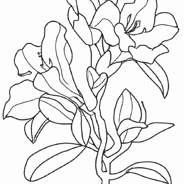 desenhos adoraveis azaleias imprimir colorir