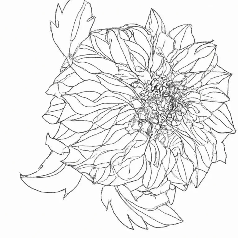 desenhos delicadas dalias imprimir colorir