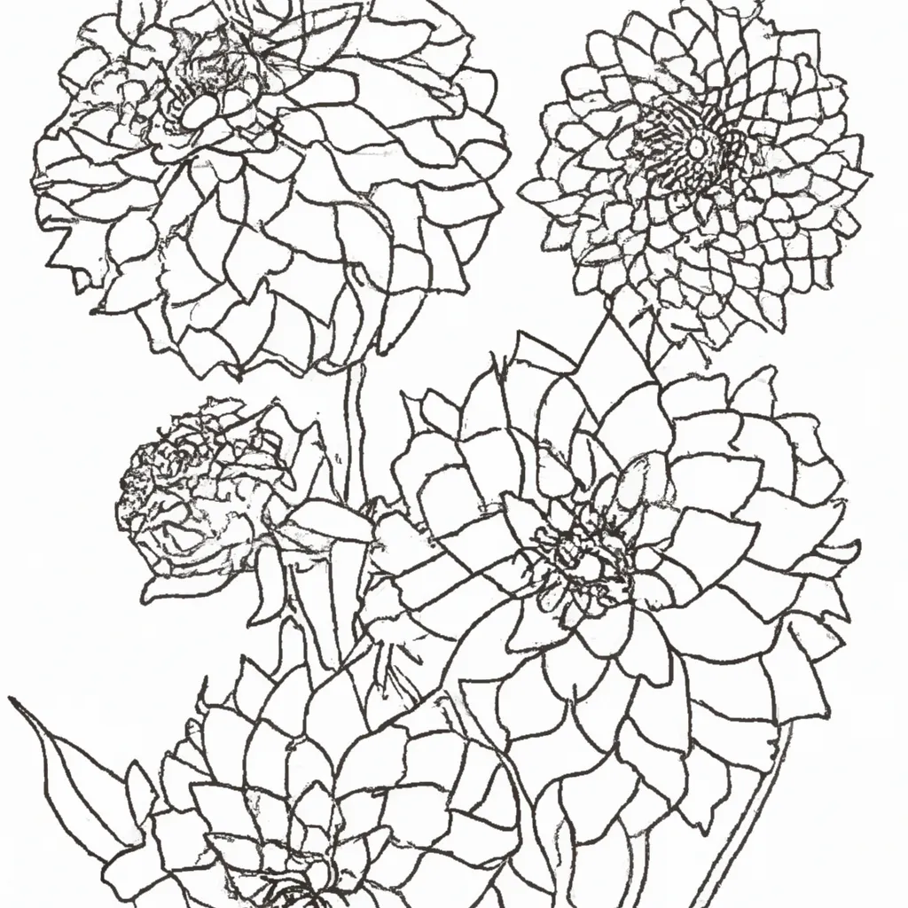 desenhos delicadas dalias imprimir colorir 2 desenhos delicadas dalias imprimir colorir 2