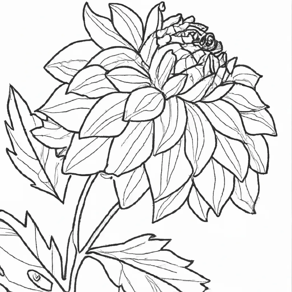 desenhos delicadas dalias imprimir colorir 6 desenhos delicadas dalias imprimir colorir 6