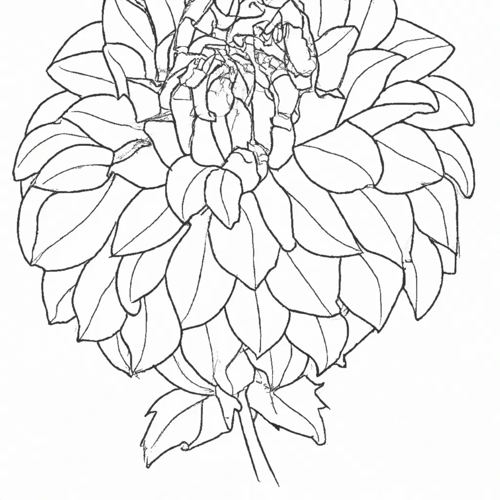 desenhos delicadas dalias imprimir colorir 7 desenhos delicadas dalias imprimir colorir 7