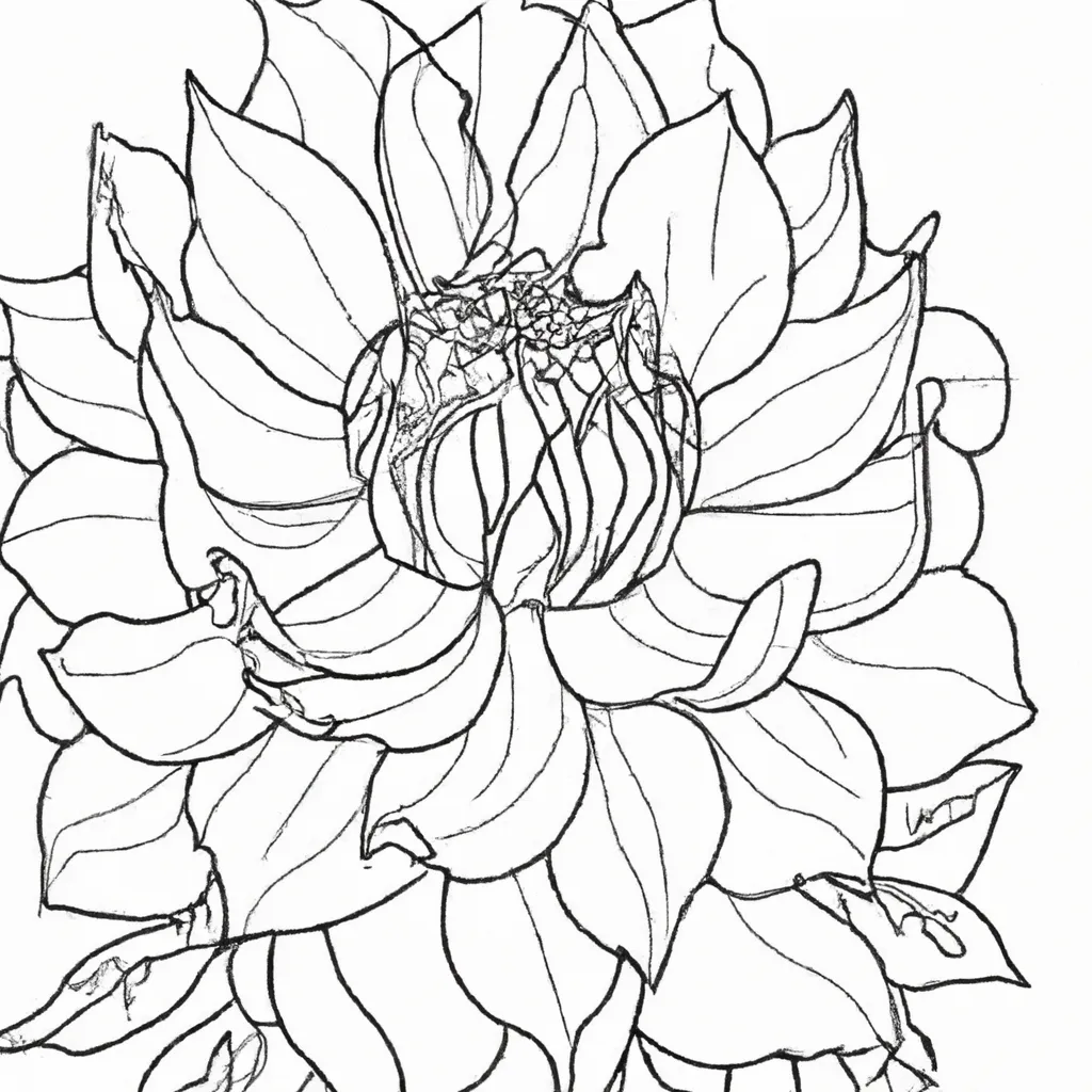 desenhos delicadas dalias imprimir colorir 11 desenhos delicadas dalias imprimir colorir 11