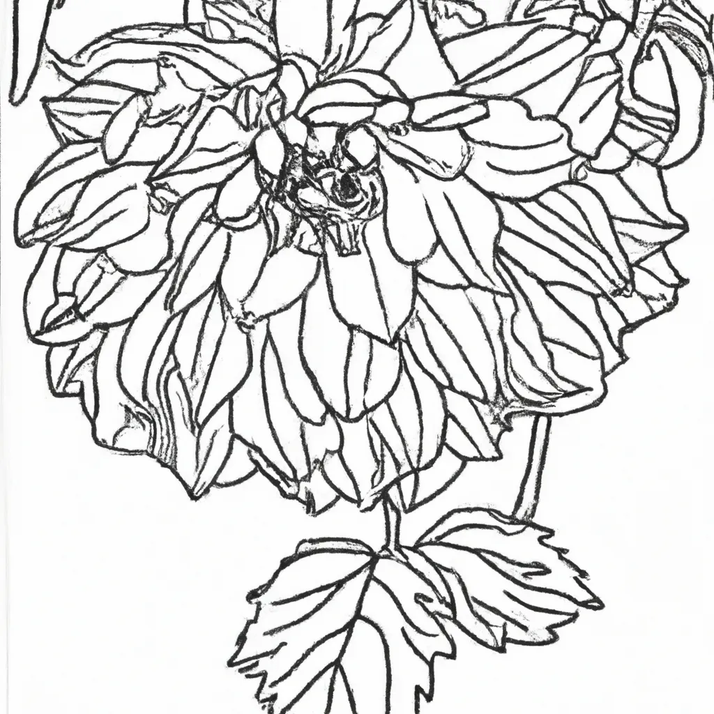 desenhos delicadas dalias imprimir colorir 14 desenhos delicadas dalias imprimir colorir 14