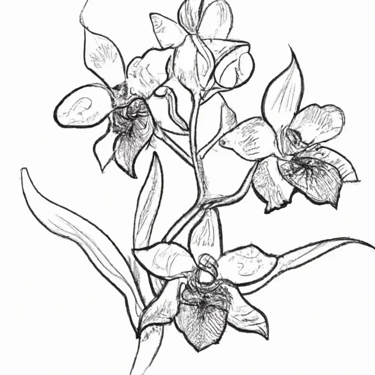 desenhos orquideas epidendro imprimir colorir