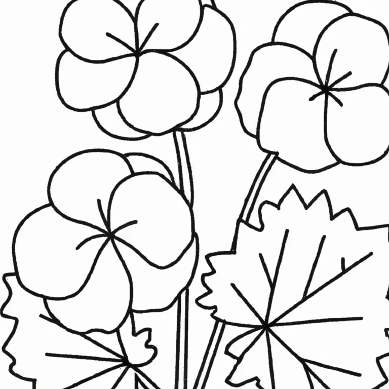 desenhos graciosas geranios imprimir colorir