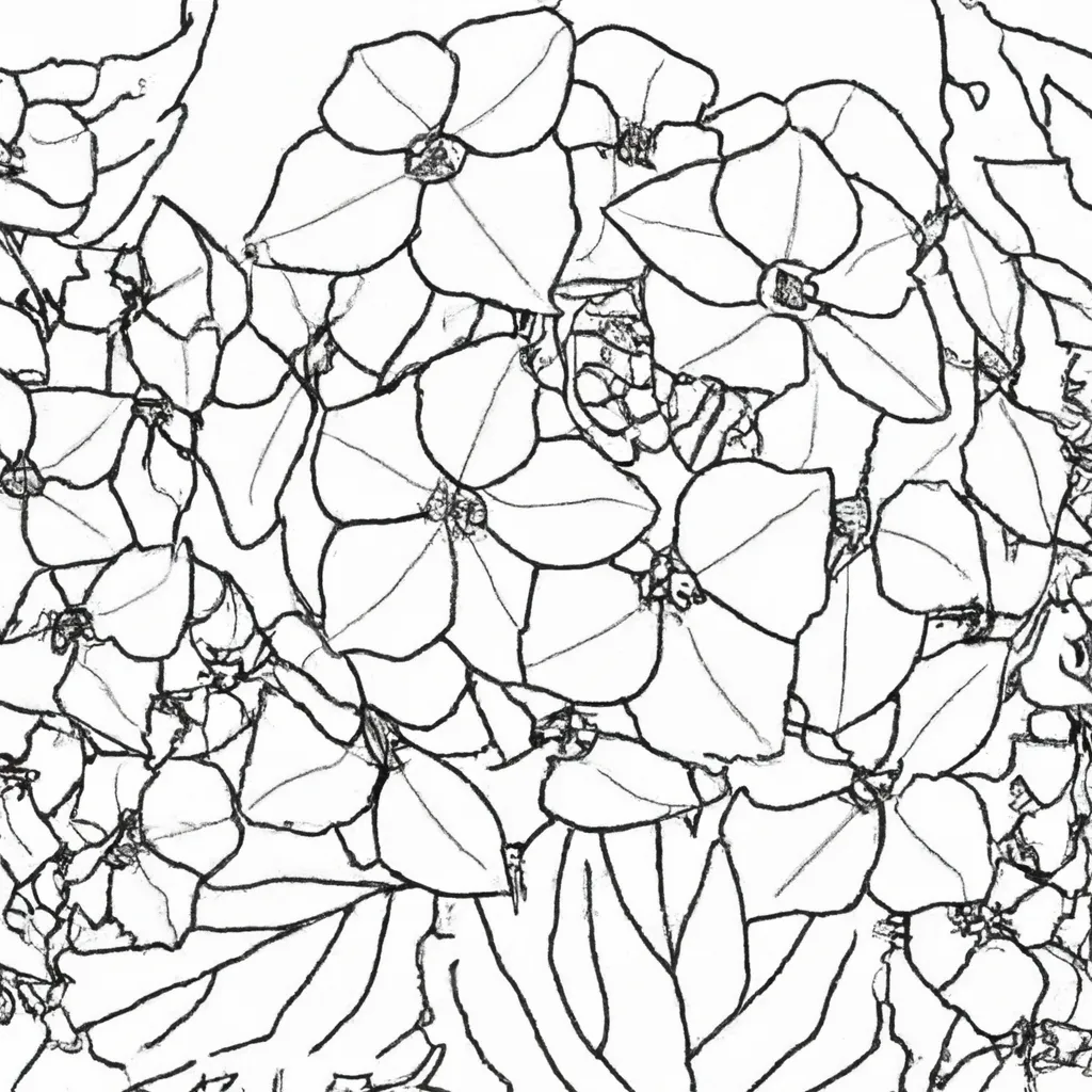 desenhos hipnoticas hortensias imprimir colorir 3