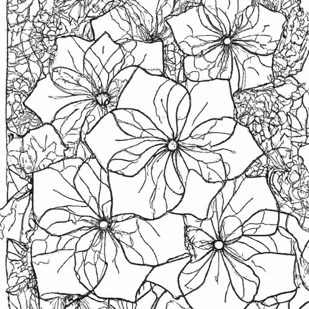 desenhos hipnoticas hortensias imprimir colorir 9