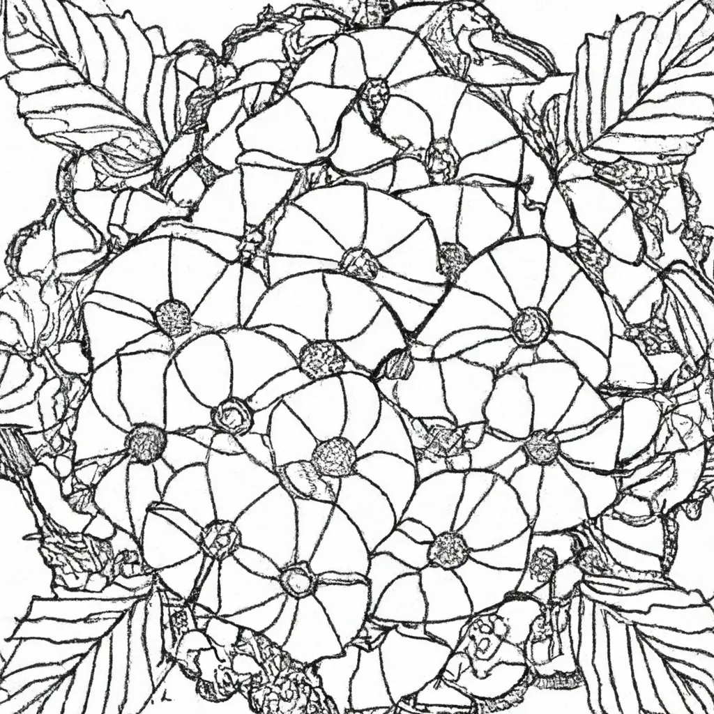 desenhos hipnoticas hortensias imprimir colorir 10