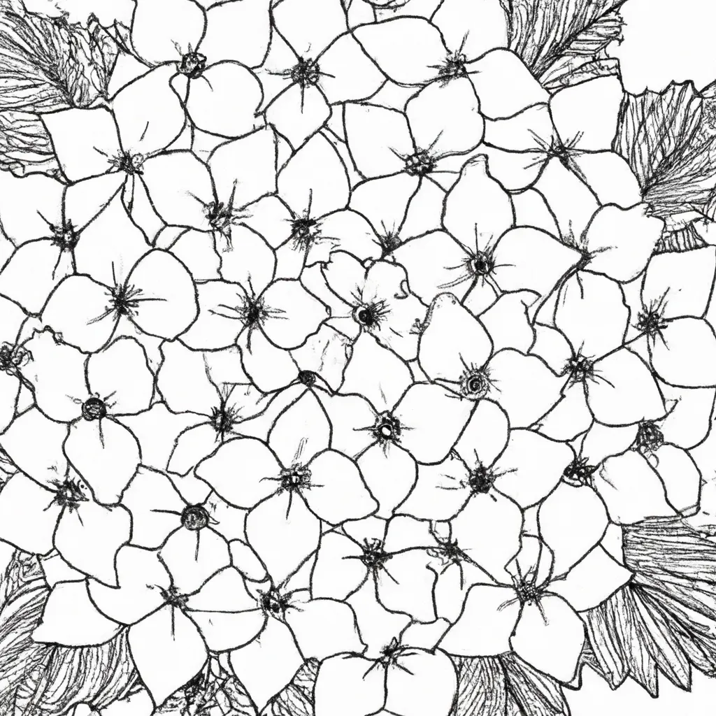 desenhos hipnoticas hortensias imprimir colorir 11