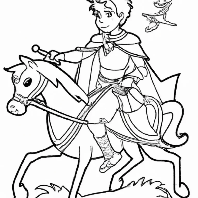 desenhos heroico principe encantado imprimir colorir