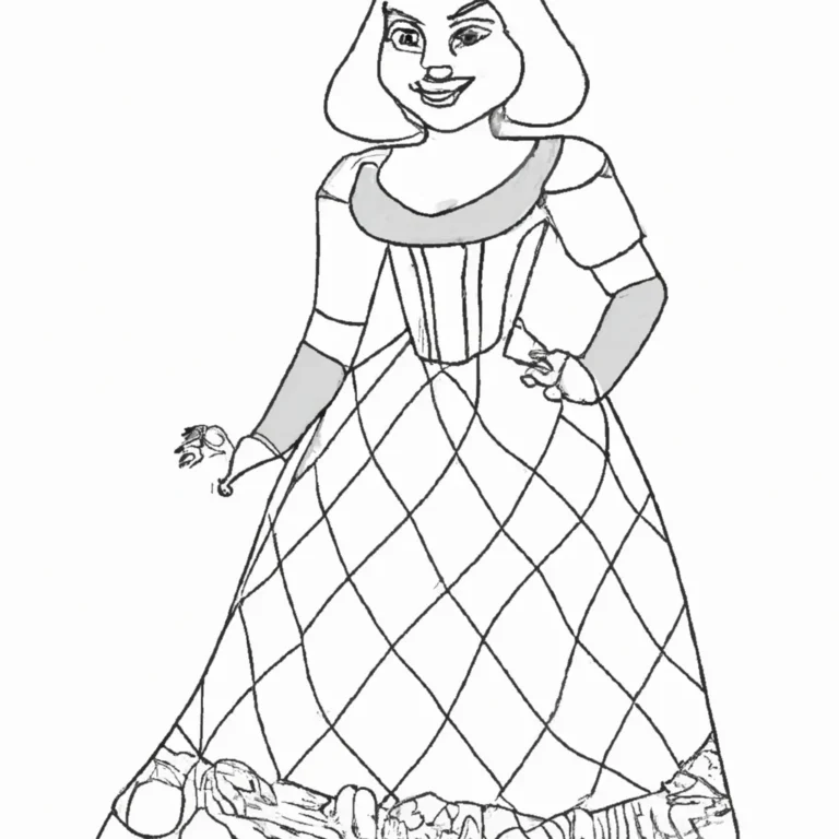 desenhos elegante princesa fiona imprimir colorir