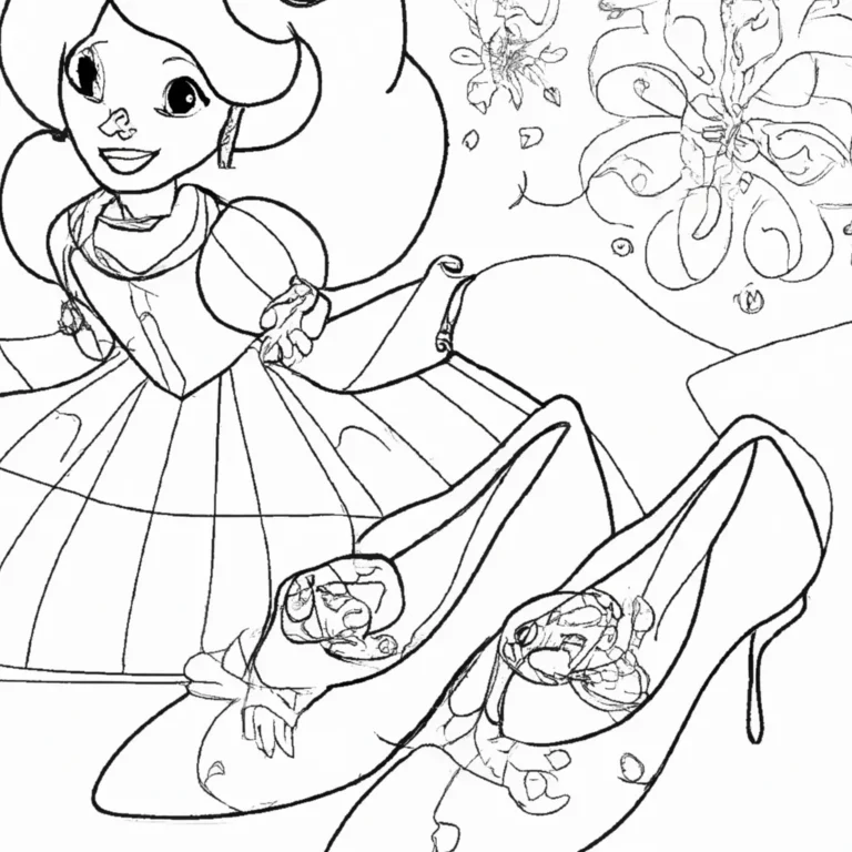 desenhos brilhante cinderela sapatinhos cristal