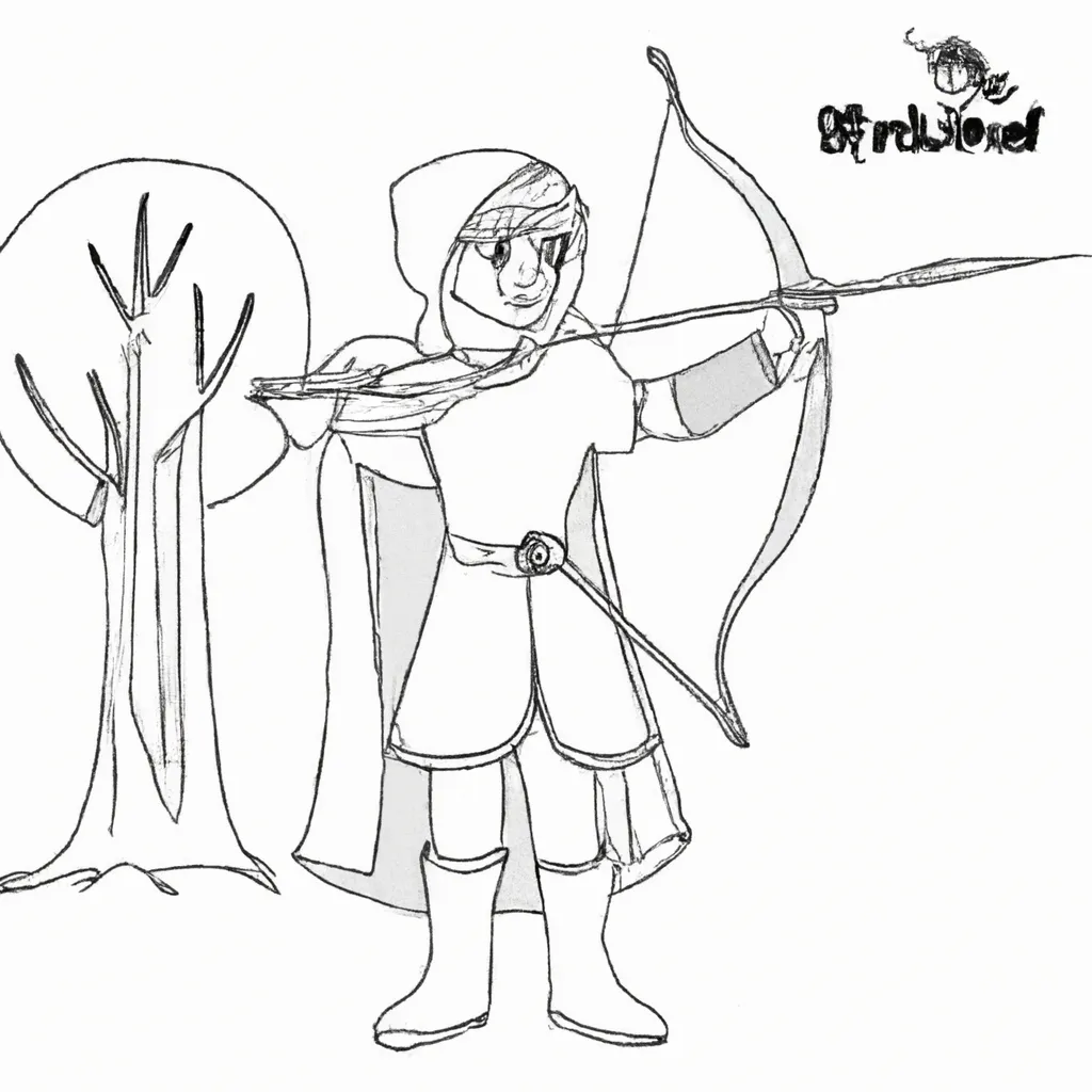Desenhos do Astuto Robin Hood para Imprimir e Colorir