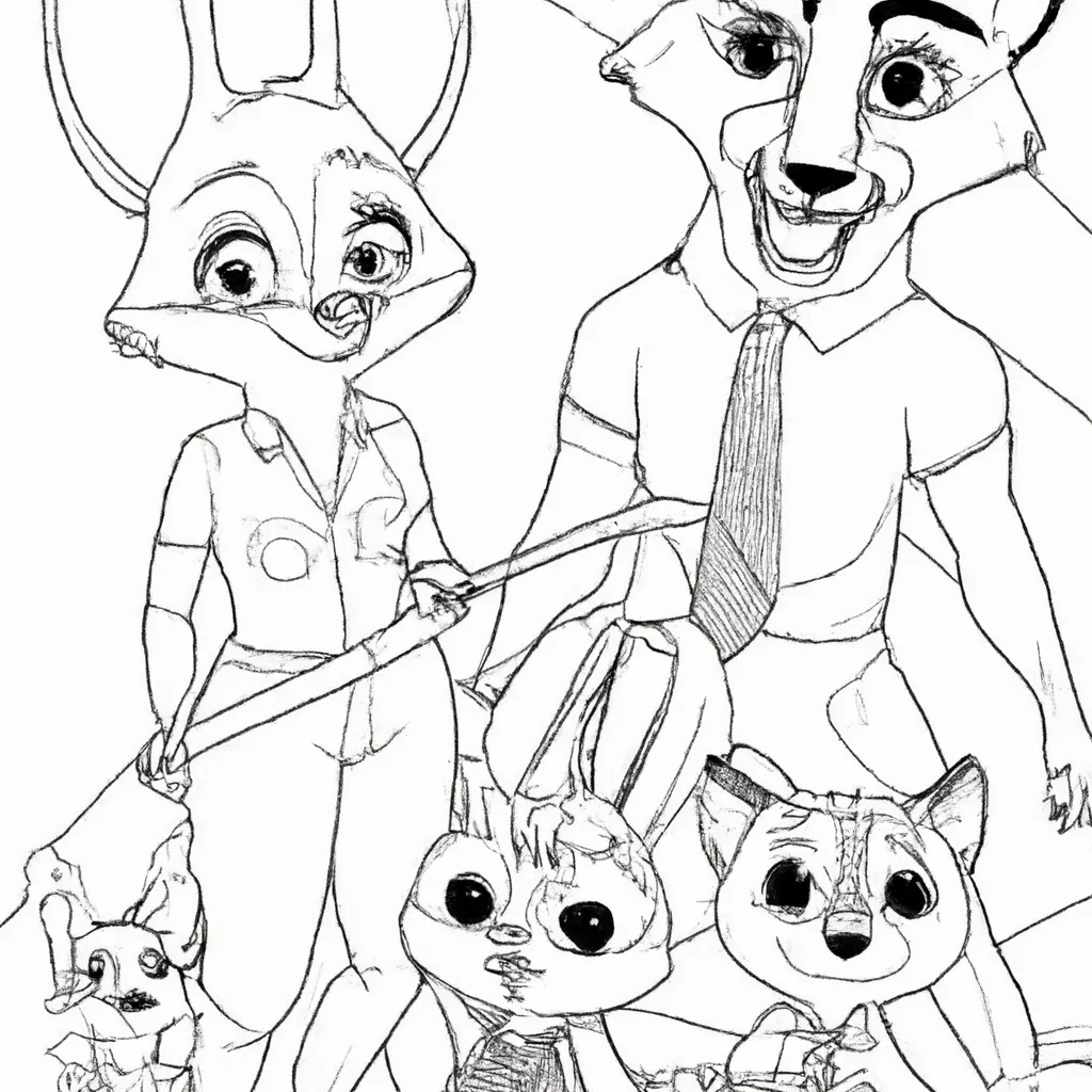 Desenhos de "Zootopia" para Imprimir e Colorir