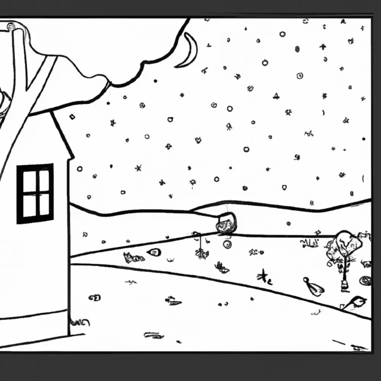 desenhos paisagens noturnas imprimir colorir