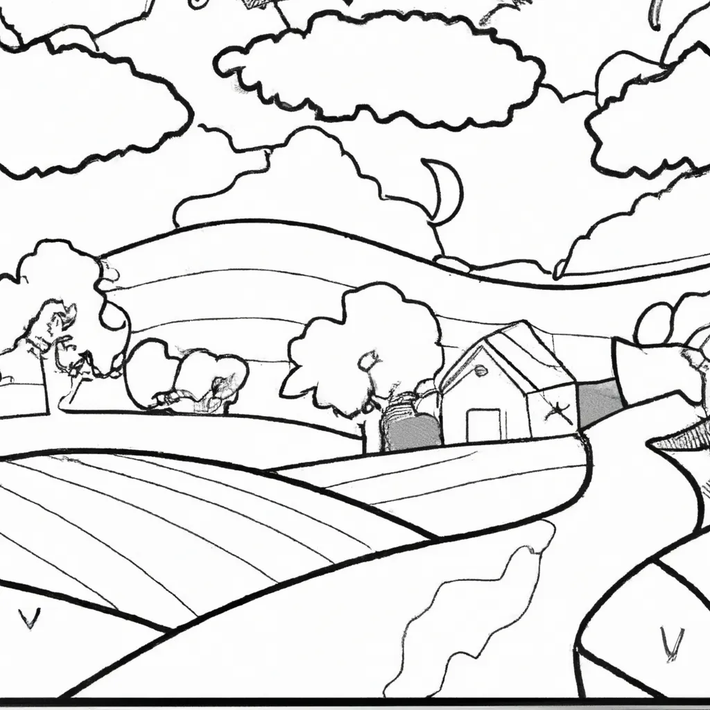 desenhos paisagens noturnas imprimir colorir 6