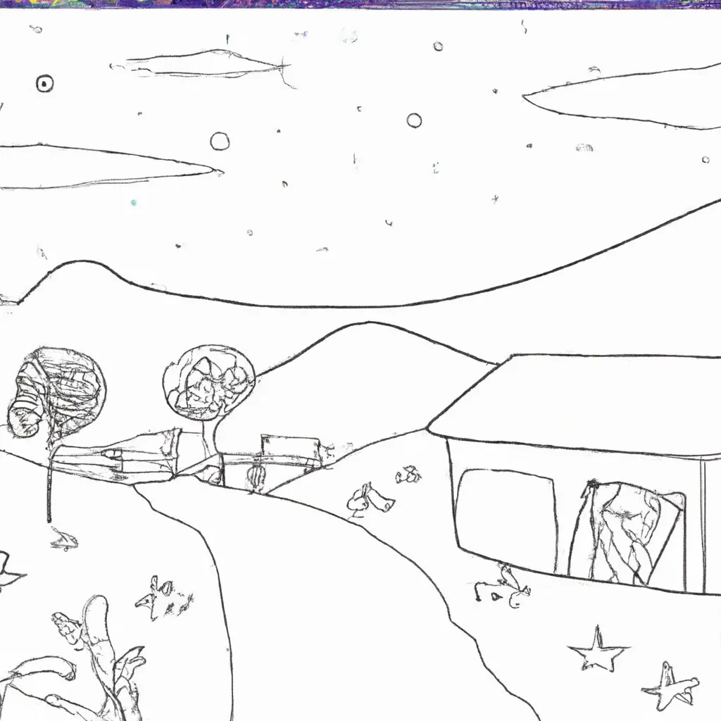desenhos paisagens noturnas imprimir colorir 13