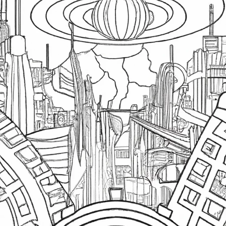 desenhos vistas cidades futuristicas