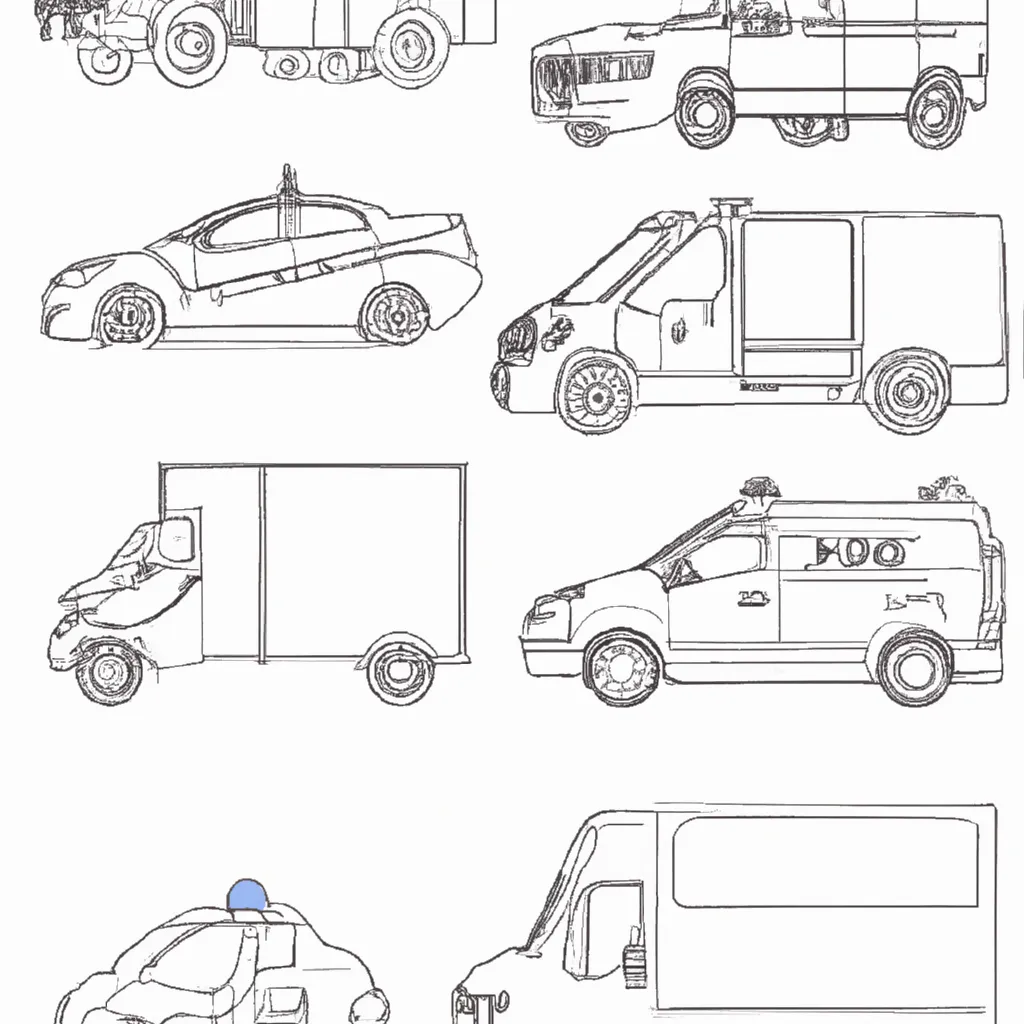 Desenhos de Carros de Serviço para Imprimir e Colorir