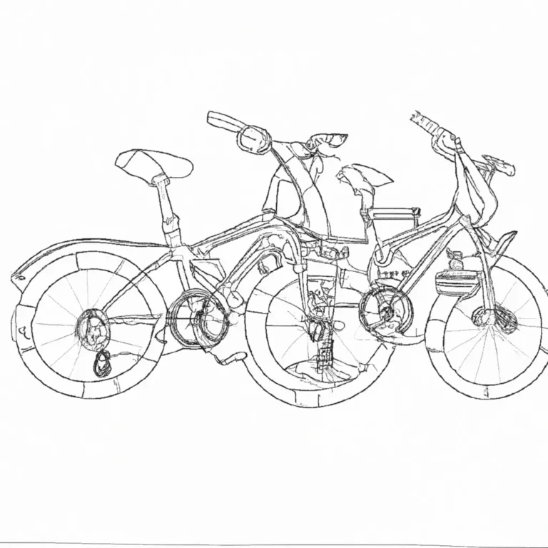 desenhos bicicletas tandem imprimir colorir