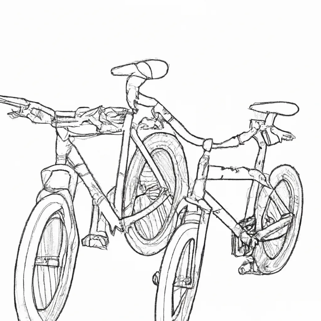 desenhos bicicletas tandem imprimir colorir 2