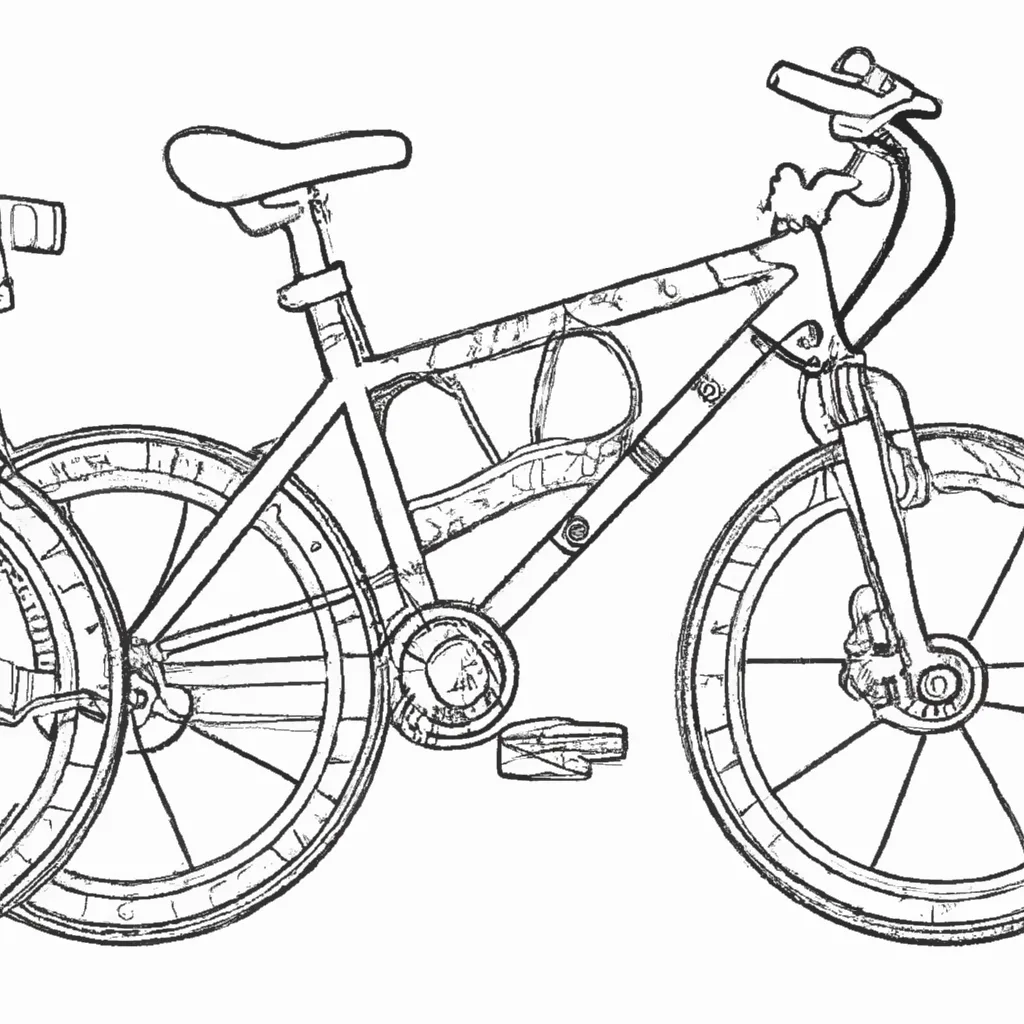 desenhos bicicletas tandem imprimir colorir 5