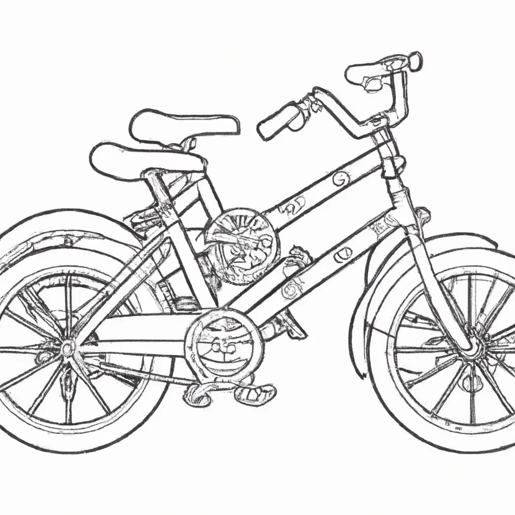 desenhos bicicletas tandem imprimir colorir 7