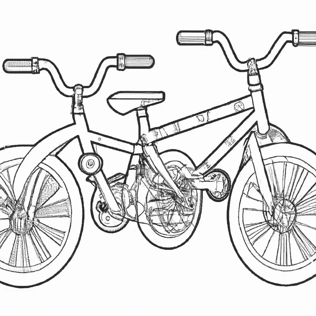 desenhos bicicletas tandem imprimir colorir 9