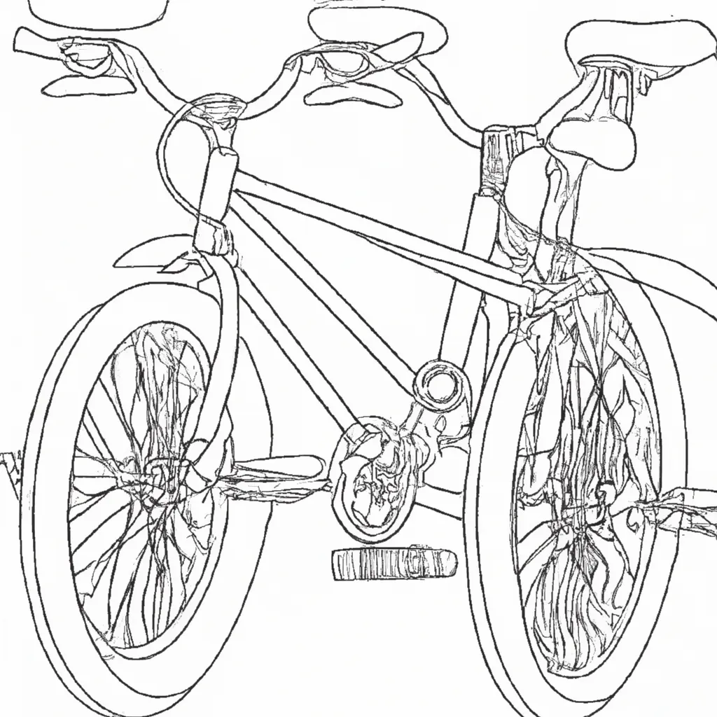 desenhos bicicletas tandem imprimir colorir 12