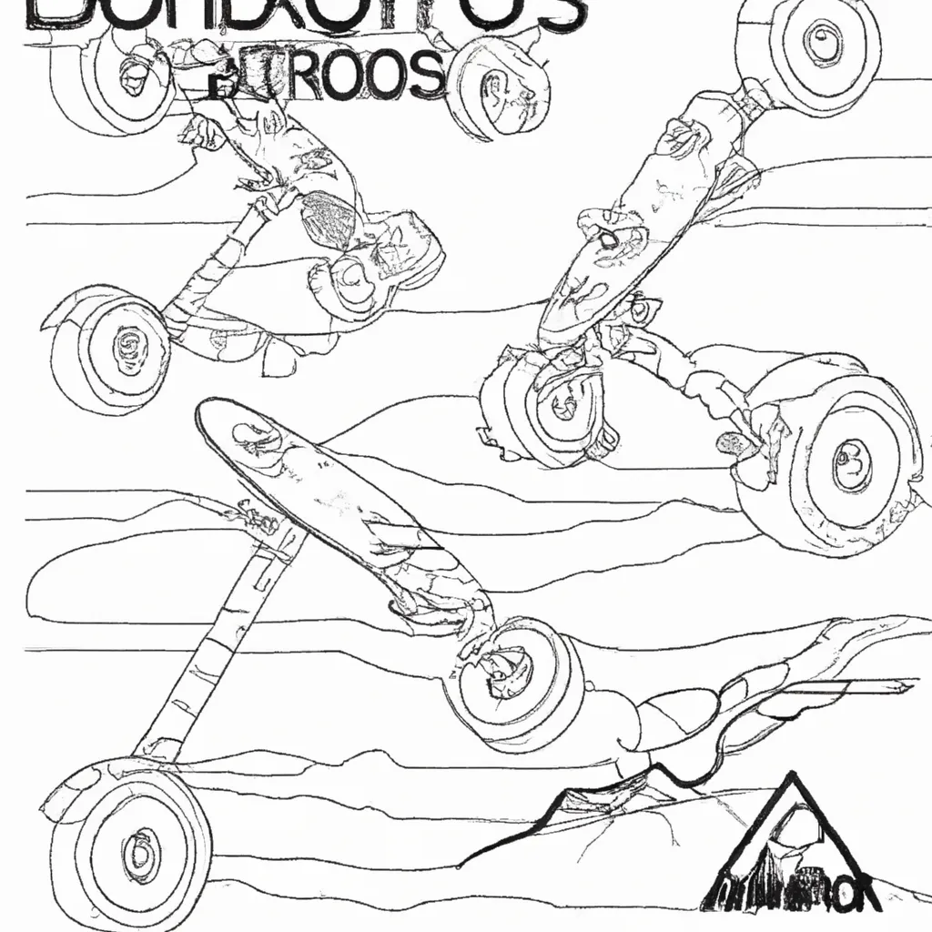 desenhos patinetes off road imprimir colorir