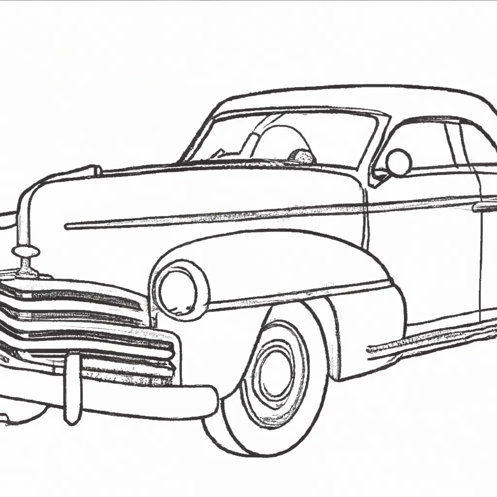 Desenhos de Carros Antigos Restaurados para Imprimir e Colorir