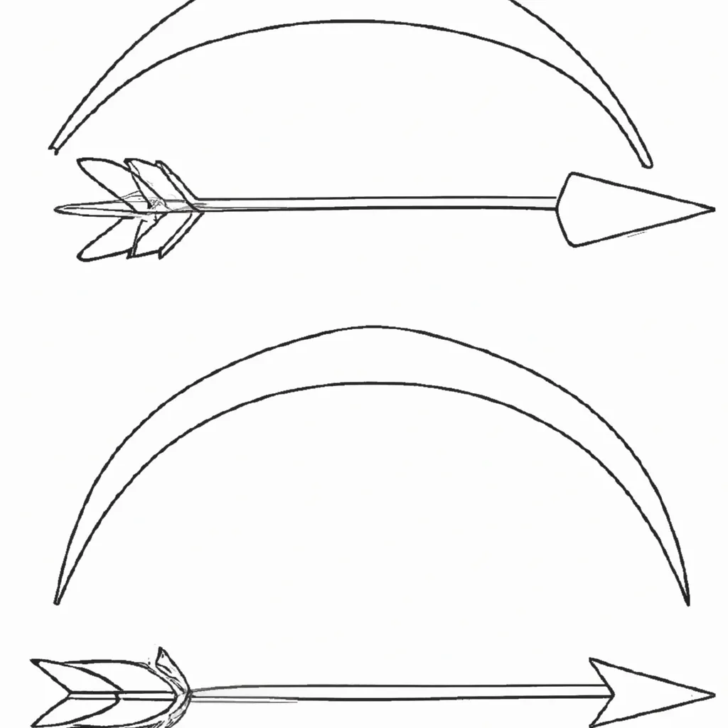 Cores no Arco: Desenhos de Arco e Flecha para Colorir