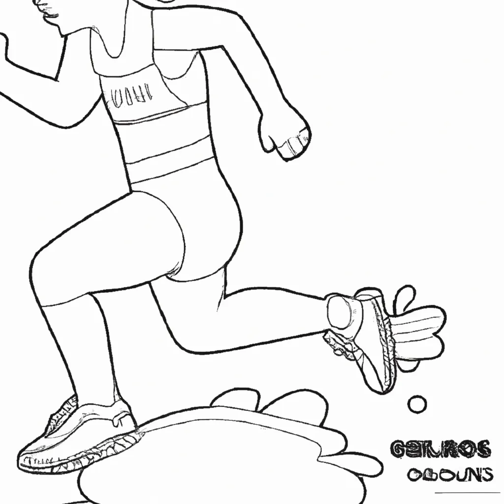 Pisando nas Cores: Desenhos de Atletismo para Colorir