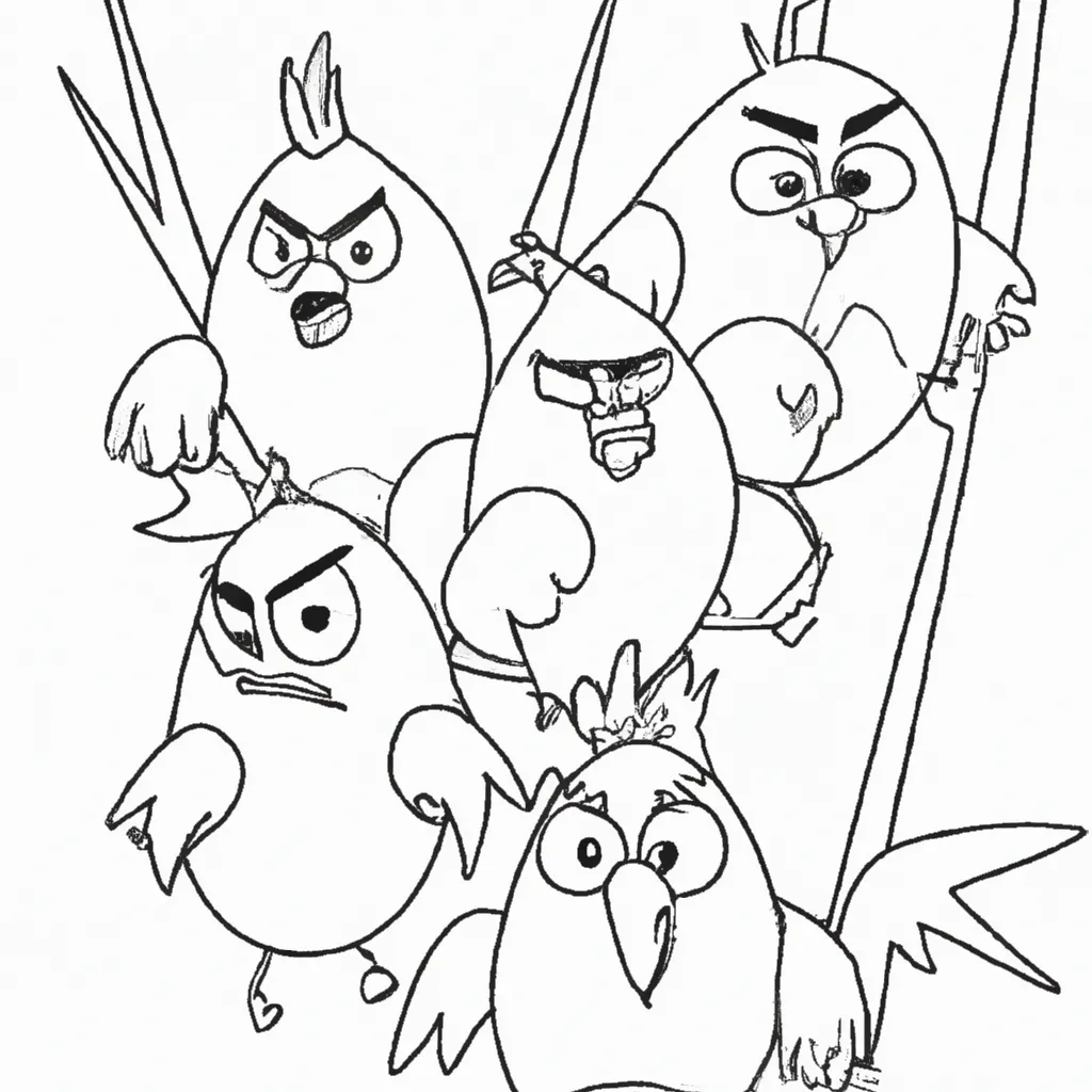 Angry Birds: Desenhos para Colorir e Lançar