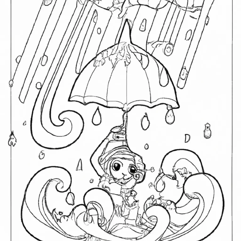 mundo deuses chuva desenhos colorir molhar 14