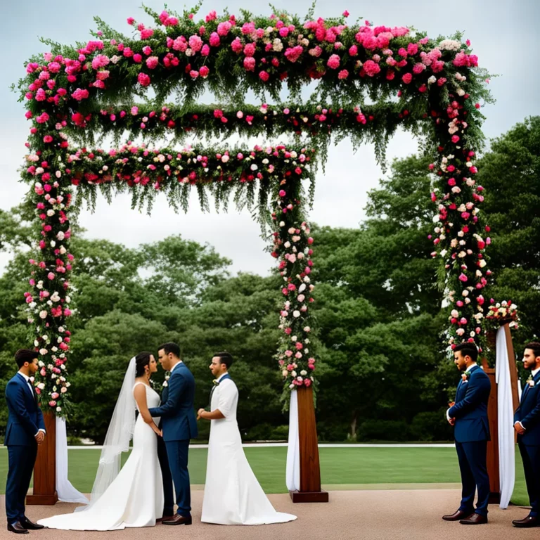 Fotos casamento judaico chuppah flor noivos scaled
