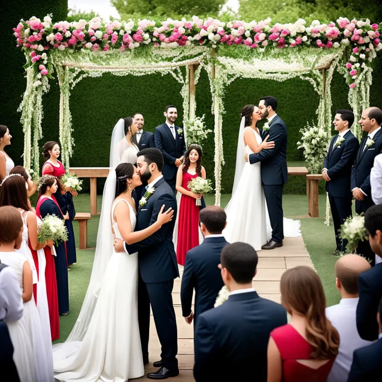 Fotos casamento judaico chuppah flores amor scaled