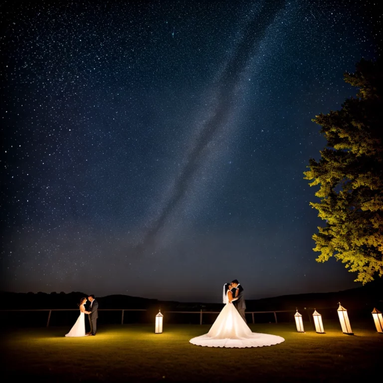 Fotos casamento noturno luar estrelas magia scaled
