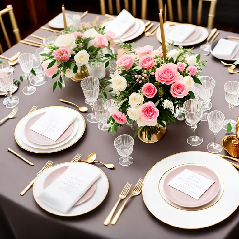 Fotos casamento mesa rosa ouro cristal scaled
